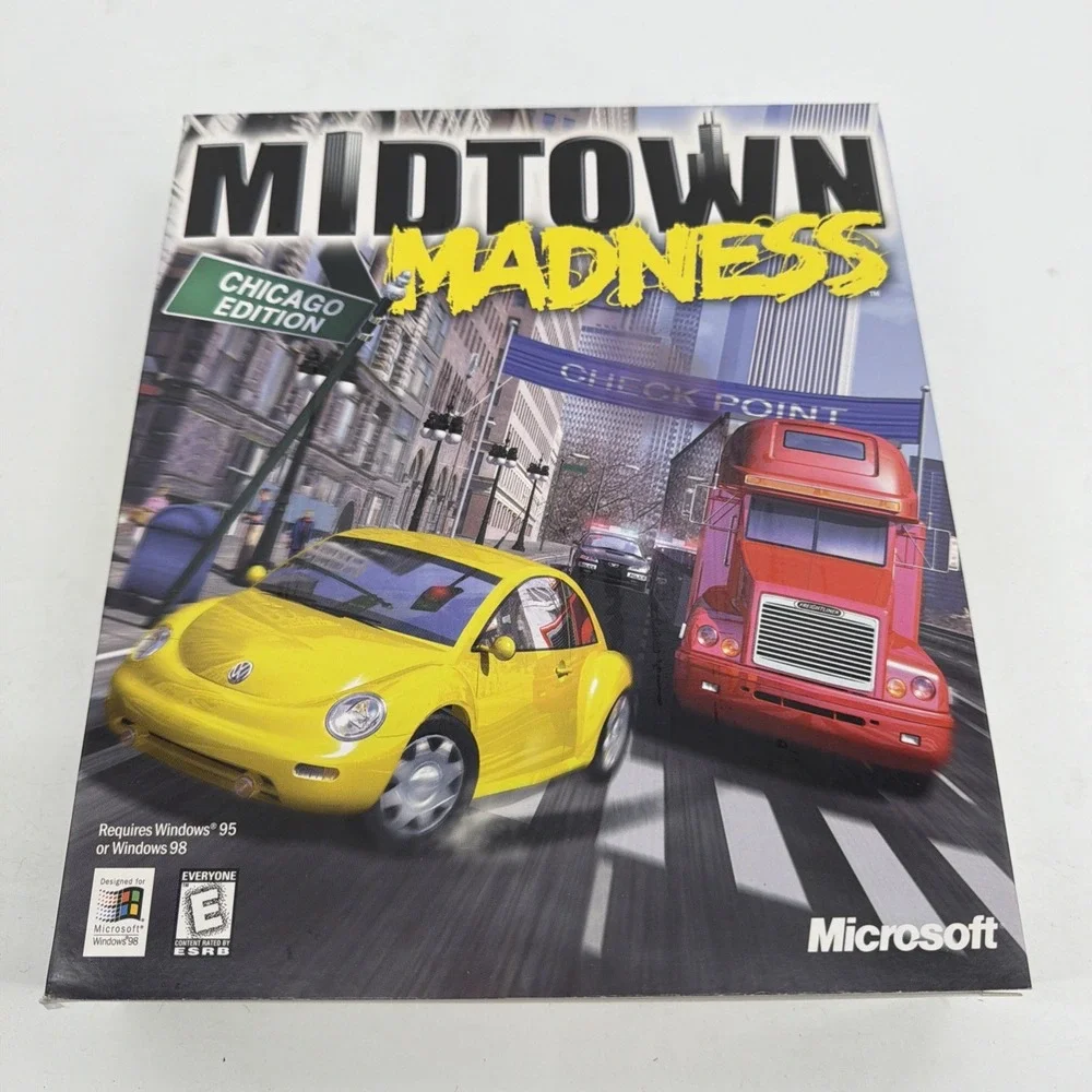 Midtown Madness Chicago Edition (PC CD-ROM, 1999) Big Box, Version 1.0 Win 95/98